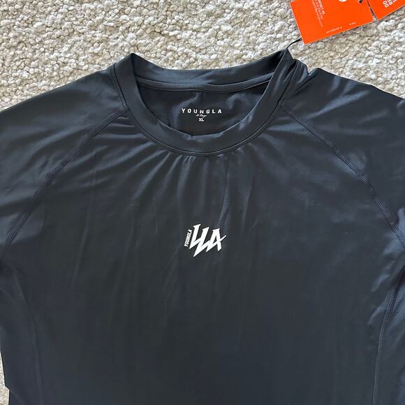 Men's YoungLA 474 speed compression athletic gym stretch, XL, NWT, Black - Picture 3 of 8